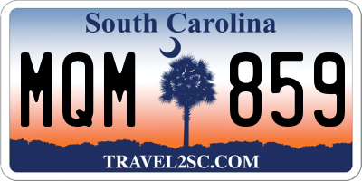 SC license plate MQM859