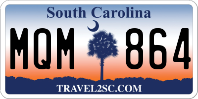 SC license plate MQM864