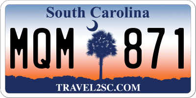 SC license plate MQM871