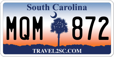 SC license plate MQM872
