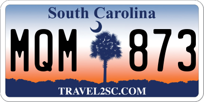 SC license plate MQM873