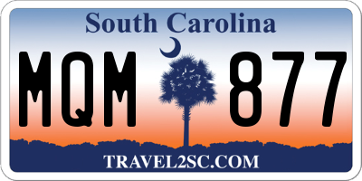 SC license plate MQM877