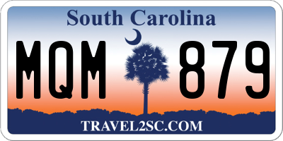 SC license plate MQM879