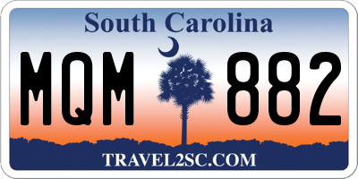 SC license plate MQM882