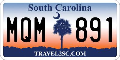 SC license plate MQM891