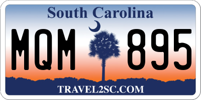 SC license plate MQM895