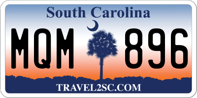 SC license plate MQM896