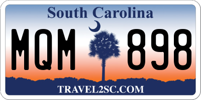SC license plate MQM898