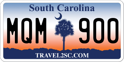 SC license plate MQM900