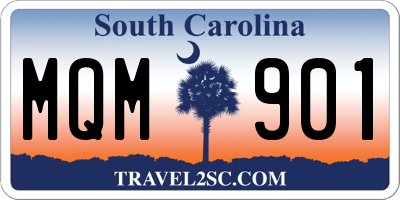 SC license plate MQM901