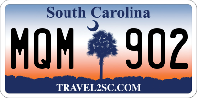 SC license plate MQM902