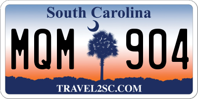 SC license plate MQM904
