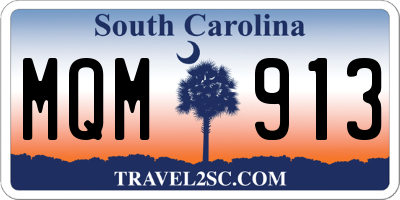 SC license plate MQM913