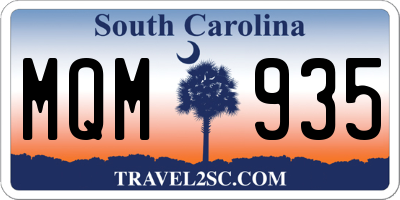 SC license plate MQM935