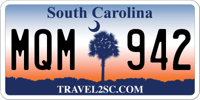 SC license plate MQM942