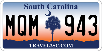 SC license plate MQM943