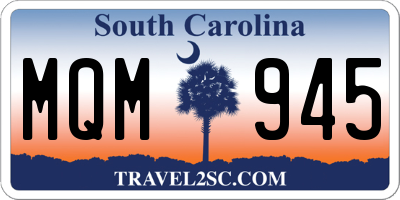 SC license plate MQM945