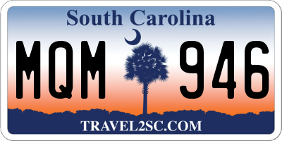 SC license plate MQM946