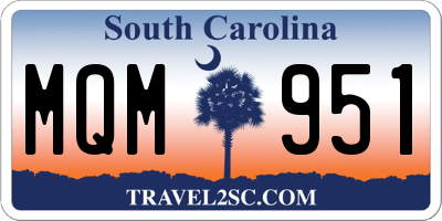 SC license plate MQM951
