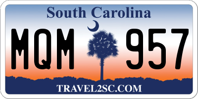 SC license plate MQM957