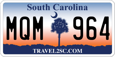 SC license plate MQM964