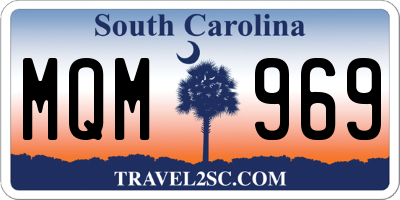 SC license plate MQM969