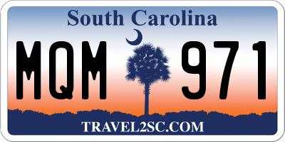 SC license plate MQM971