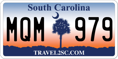 SC license plate MQM979