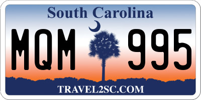SC license plate MQM995