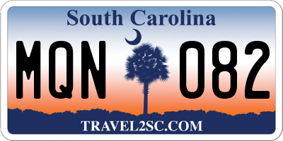 SC license plate MQN082