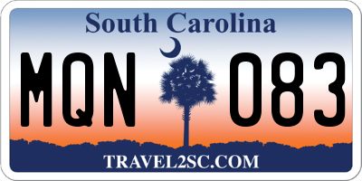 SC license plate MQN083
