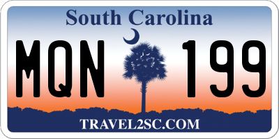 SC license plate MQN199