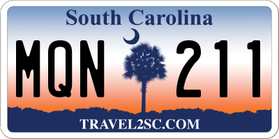 SC license plate MQN211