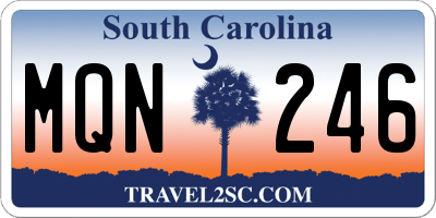 SC license plate MQN246