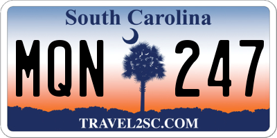 SC license plate MQN247