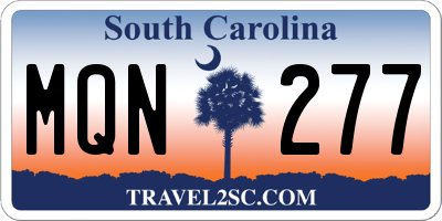 SC license plate MQN277
