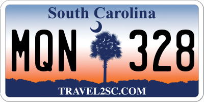 SC license plate MQN328