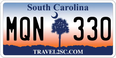 SC license plate MQN330