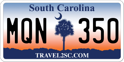 SC license plate MQN350