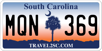 SC license plate MQN369
