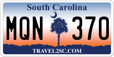 SC license plate MQN370