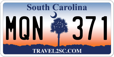 SC license plate MQN371
