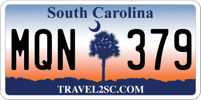 SC license plate MQN379