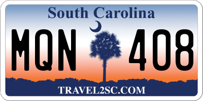 SC license plate MQN408