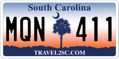 SC license plate MQN411