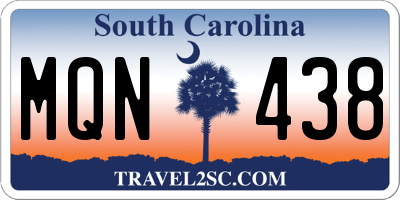 SC license plate MQN438