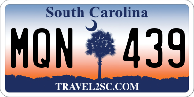 SC license plate MQN439
