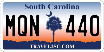 SC license plate MQN440