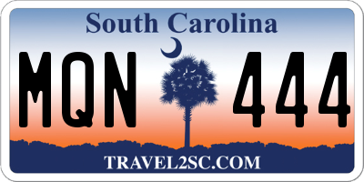 SC license plate MQN444