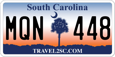 SC license plate MQN448